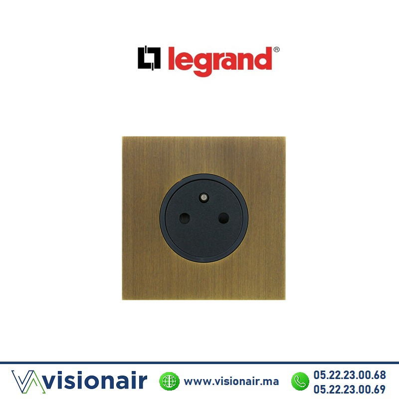[LEG67331] Legrand art d'Arnould prise 2P+T Surface 16A 250V bronze 67331