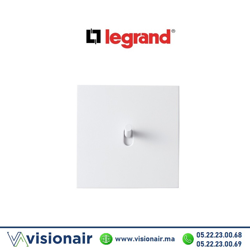 [LEG67907] Legrand art d'Arnould va-et-vient lumineux blanc satin 67907