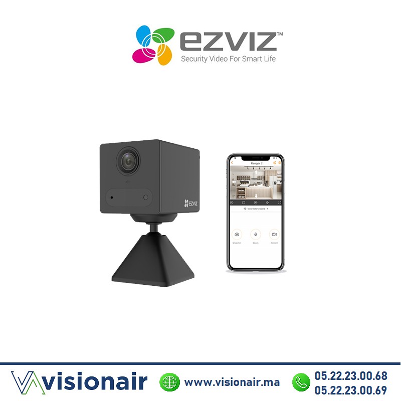 [EZVIZCB2-N] Caméra intérieure WI-FI avec batterie noir EZVIZ CB2 2MP