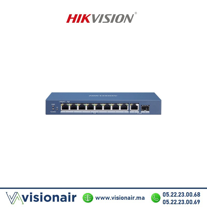 [HIKDS-3E0510P-E/M] Switch HIKVISION 8 ports POE 10/100 Gigabit DS-3E0510P-E/M