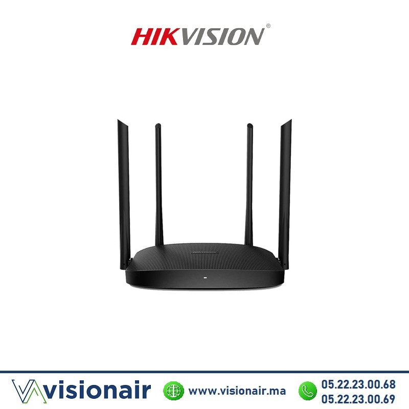 [DS-3WR12GC] Routeur sans fil Hikvision Wi-Fi 5 AC1200 Gigabit Port dual band – Smart signal switching DS-3WR12GC
