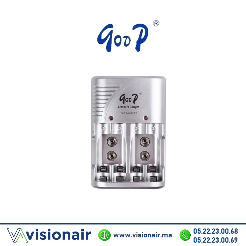 [GD-C804U] Chargeur Goop 4 Piles (AAA, AA, 9V) GD-C804U