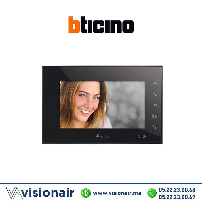 [BT332855] Moniteur vidéophone BTICINO écran 7" Wi-Fi connecté noir 332855