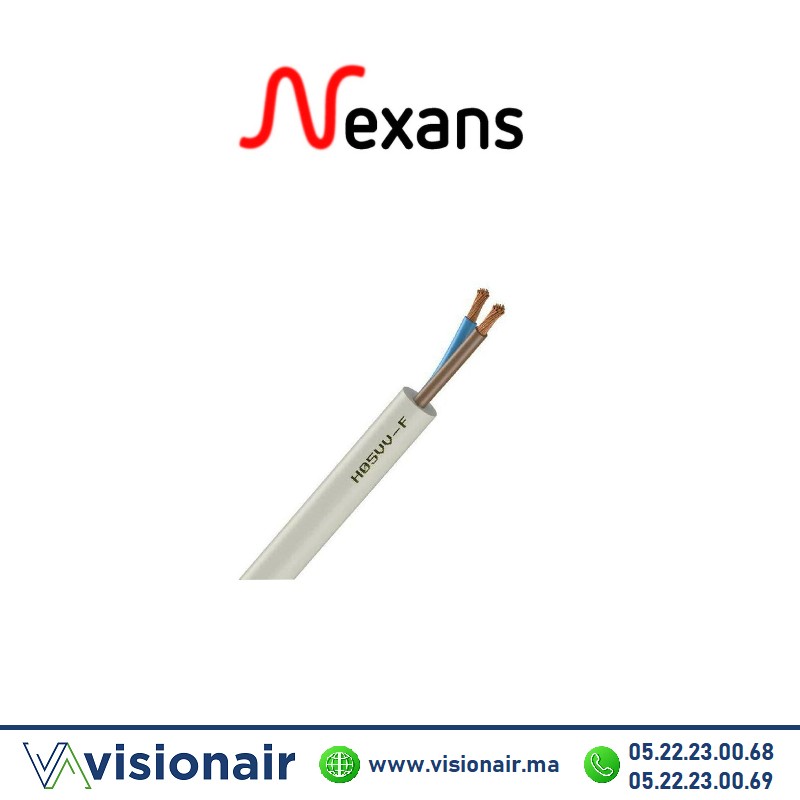 [NEXSV1V2X075] Câble souple NEXANS 2x0,75mm² U500 SV1V (H05VV-F)