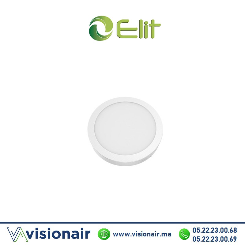 [ELITPLAPPRON12W] Panel LED Elit Rond apparent 12W 6400°K