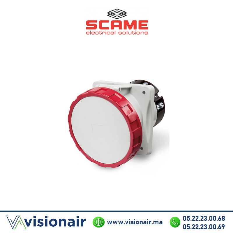 [418.6367] Prise A encastré SCAME 3P+N+T 63A 346-415V IP66/IP67/IP69