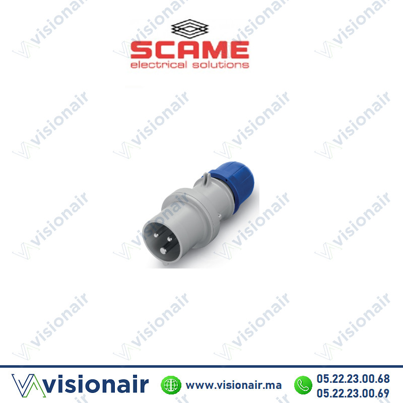 [213.3233] Fiche mobile SCAME 2P+T 32A 200-250V IP44/IP54
