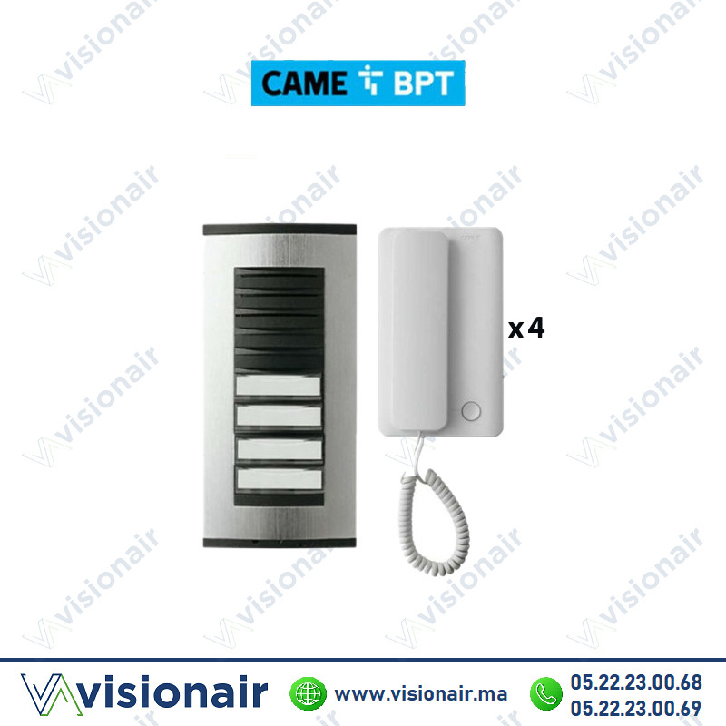 [BPT-INT-4P] Kit interphone BPT 4 postes Agata audio