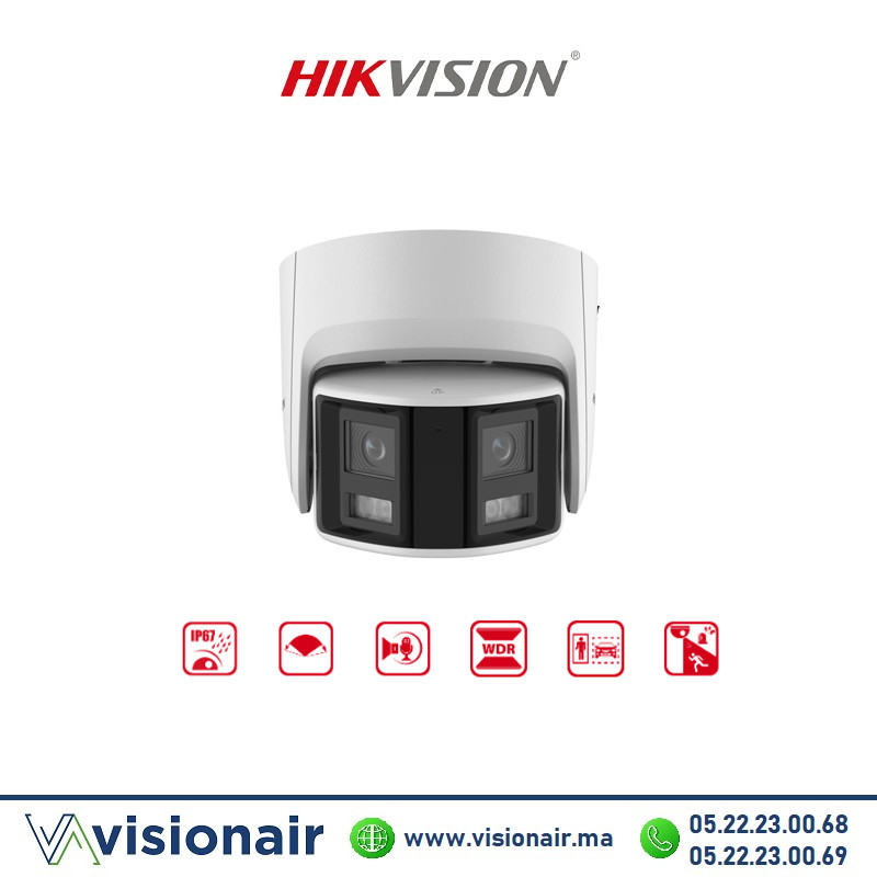 [DS-2CD2366G2P-ISU/SL] Caméra IP Hikvision Turret 6MP Panoramic AcuSense DS-2CD2366G2P-ISU/SL