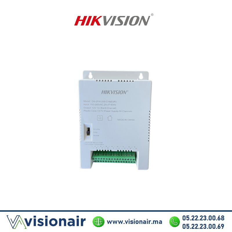 [DS-2FA1208-C16] Bloc d'alimentation HIKVISION 16 channels 12V DS-2FA1208-C16