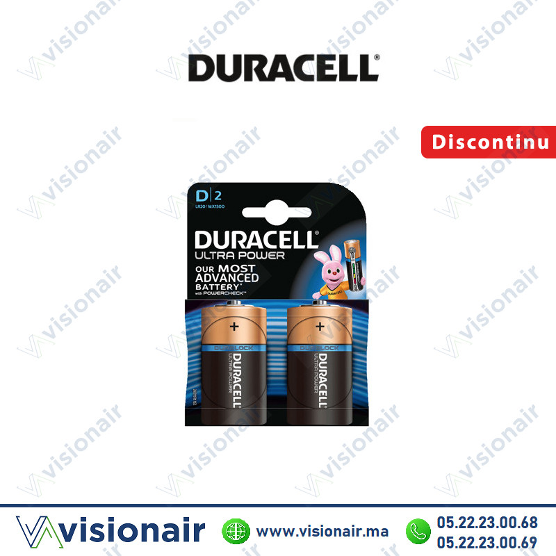 [DURAULPOWD2] Piles Duracell ultra power D2 LR20 alcalines