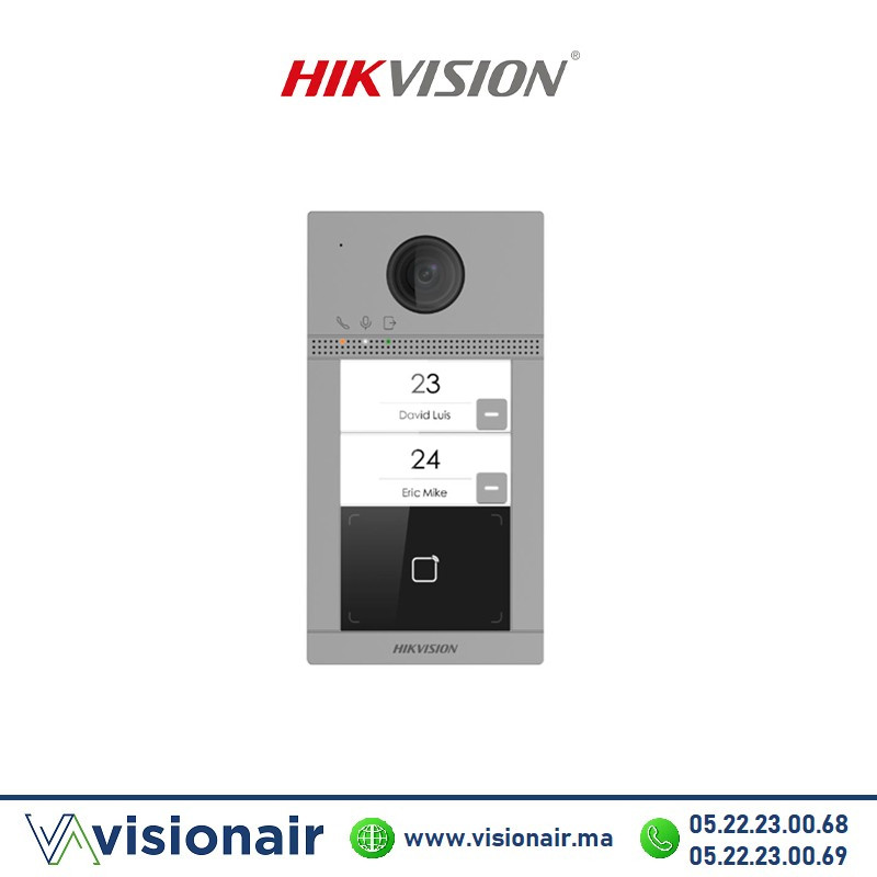 [DS-KV8213-WME1(C)] Platine de rue vidéophone IP HIKVISION DS-KV8213-WME1(C)