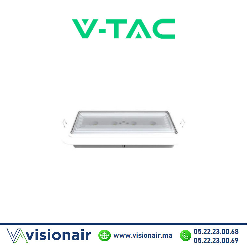 [VT501-SKU97454] Bloc de secours LED V-TAC 2W 70LM 6400°K blanc ENC/APP