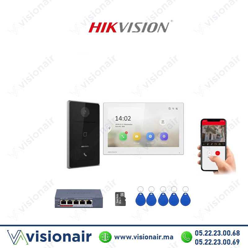 [DS-KIS608-P] KIT vidéophone IP Hikvision 2MP DS-KIS608-P