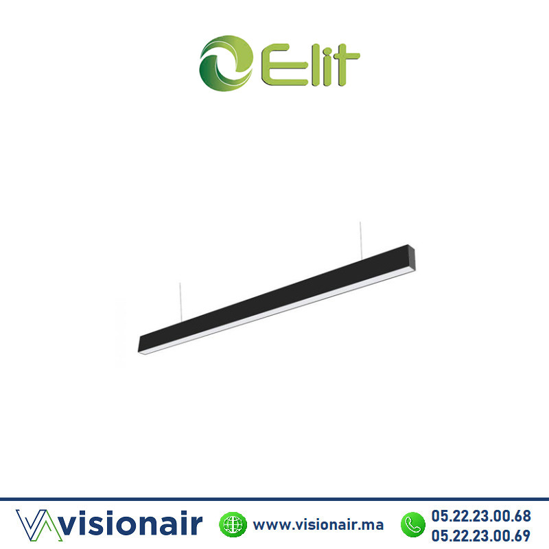 [ELIRS2340JN] Suspension LED Elit noir 120cm 40W 4000°K