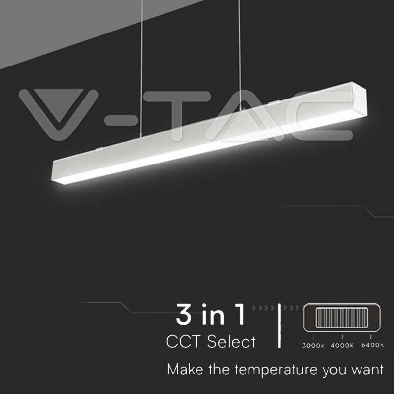Suspension LED V-TAC blanc 120cm 40W CCT SKU97460 Casablanca Maroc