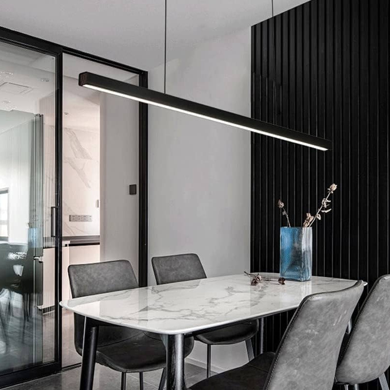 Suspension LED Elit noir 120cm 40W 4000°K Casablanca Maroc