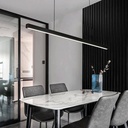 Suspension LED Elit noir 120cm 40W 4000°K Casablanca Maroc