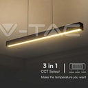 Suspension LED V-TAC noir 120cm 40W CCT Casablanca Maroc