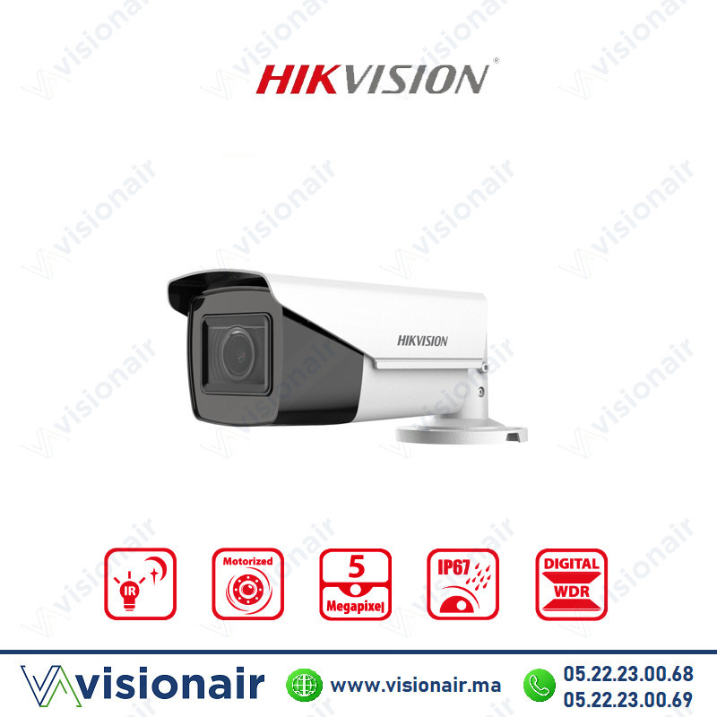 [DS-2CE19H0T-AIT3ZF] Caméra Hikvision 5MP Bullet Varifocale Motorisée DS-2CE19H0T-AIT3ZF