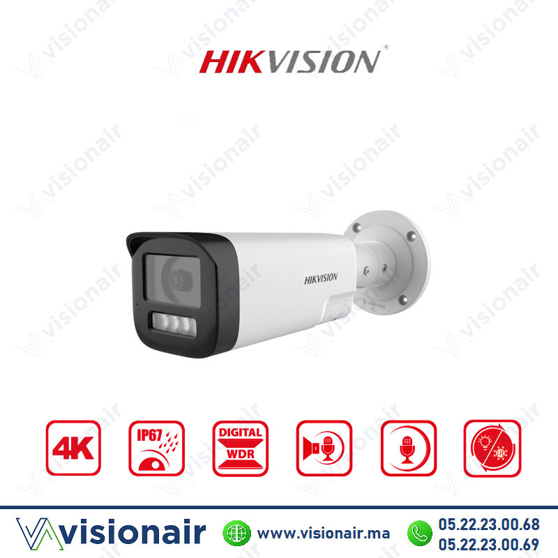 [DS-2CE19U0T-LTS] Caméra Hikvision 4K 8MP Bullet Turbo HD DS-2CE19U0T-LTS