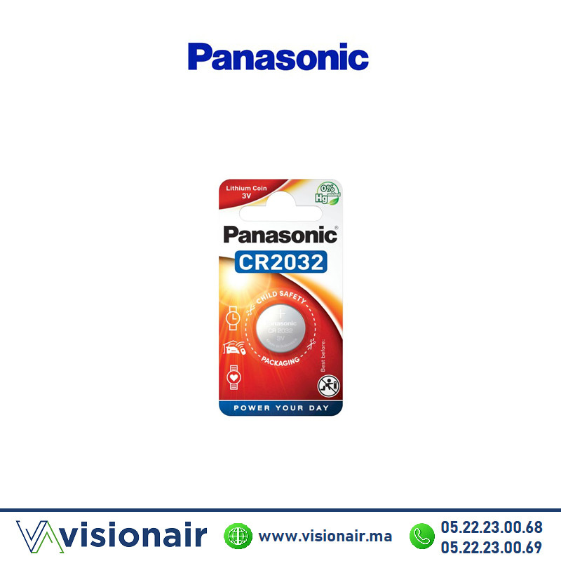 [PANASONICCR2032] Pile bouton Panasonic CR2032 3V lithium (BL1)