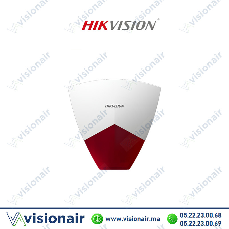 [DS-PS102X/RED] Sirène filaire Hikvision 110dB avec Flash Rouge DS-PS102X/RED