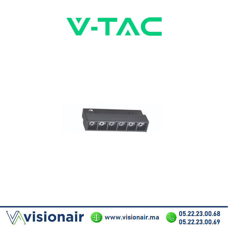 [VT-41007-SKU97813] Projecteur 6W 11.5cm V-TAC 3000°K line rail magnétique SKU97813