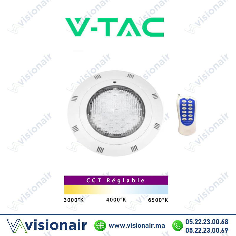 [VT1268-SKU97782] Projecteur Led piscine V-Tac 15W IP68 CCT SKU97782
