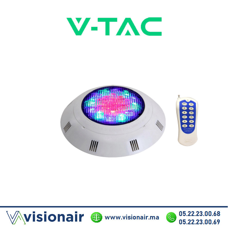 [VT1268-SKU95213] Projecteur Led piscine apparent V-TAC 18W IP68 RGB SKU95213