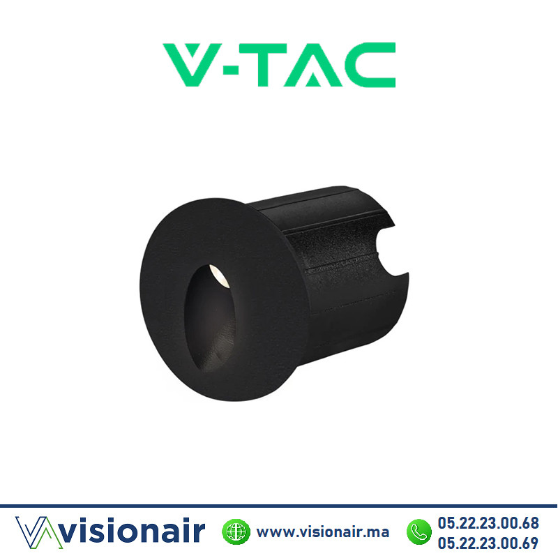 [VT7672-SKU97402] Balisage V-TAC rond 2W 4.8x6.15cm 3000°K noir SKU97402