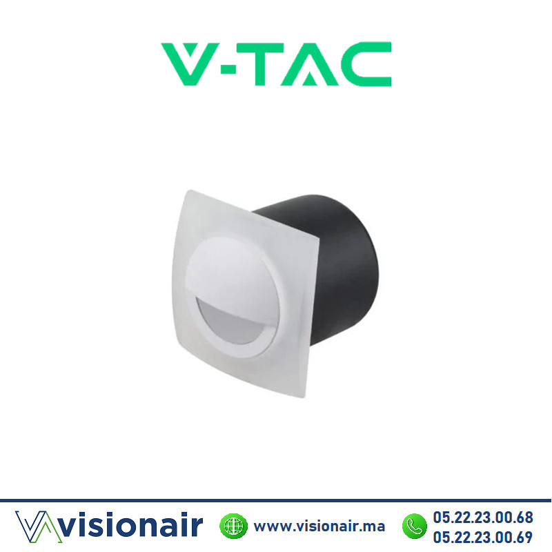 [VT7673-SKU93538] Balisage V-TAC carré 3W 7x6.2cm 3000°K blanc SKU93538