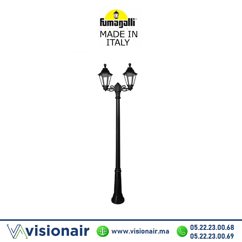 [FUMARICURUT2L] Borne Fumagalli Ricu/Rut 1L 2050 E27 8,5W noir