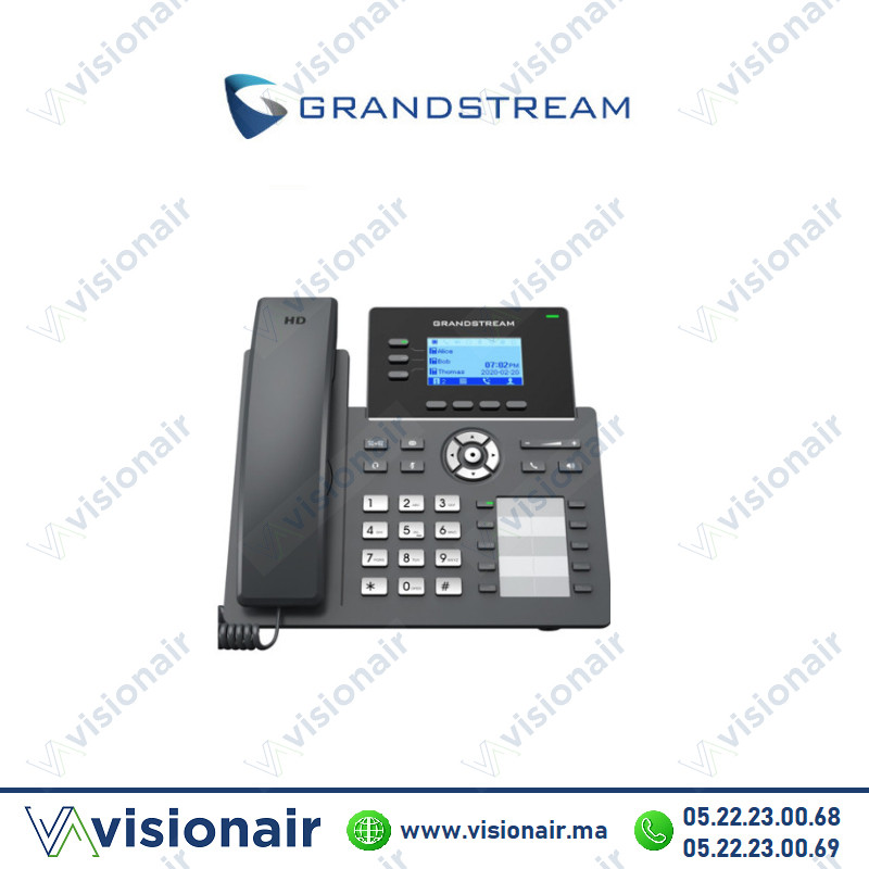 [GRP2604/P] Grandstream téléphone IP 3 Lignes POE GRP2604/P