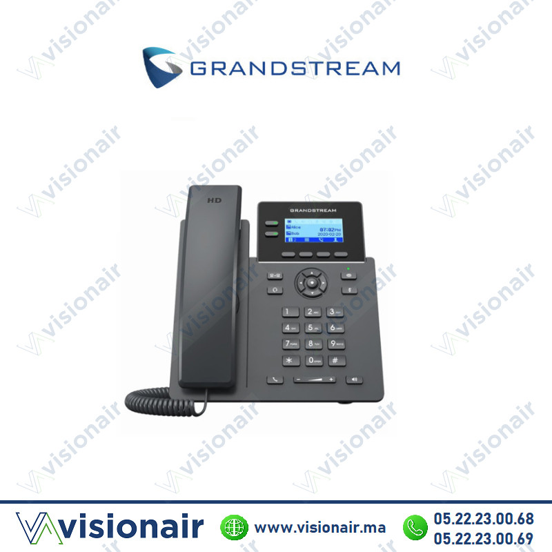 [GRP2602P] Grandstream téléphone IP 2 Lignes GRP2602/P/G/W POE GRP2602P