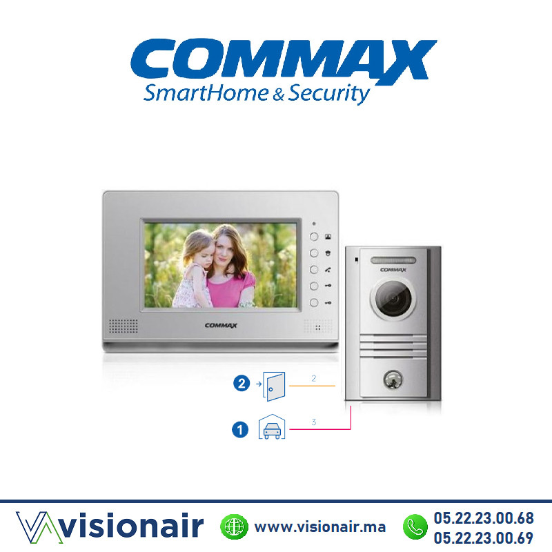 [KITCDV-70AR3] Kit vidéophone Commax Ecran  7" CDV-70AR3 + DRC-40KR2