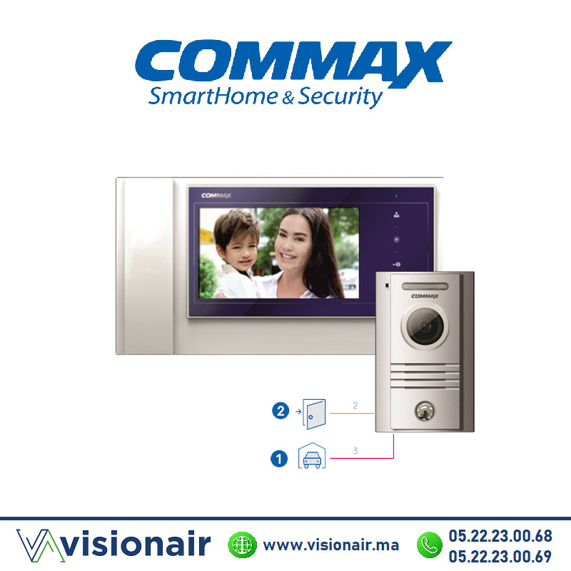 [KITCDV-70KR3] Kit vidéophone Commax Ecran  7" CDV-70KR3 + DRC-40KR2