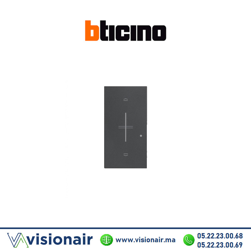 [BTKG32M2] Enjoliveur Prise volet roulant K4027C 2M BTICINO Living Now Noir BTKG32M2
