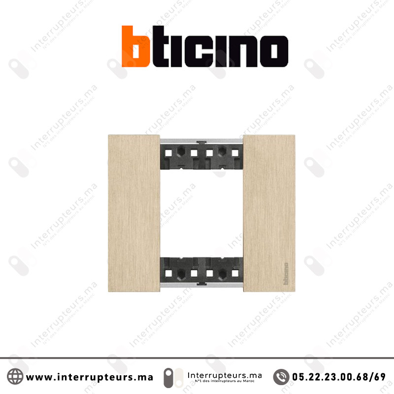 [BTKA4803ZW] Plaque BTICINO Living Now 3 modules Or BTKA4803ZW