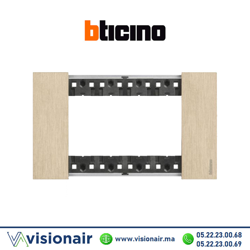[BTKA4804ZW] Plaque BTICINO Living Now 4 modules Or BTKA4804ZW