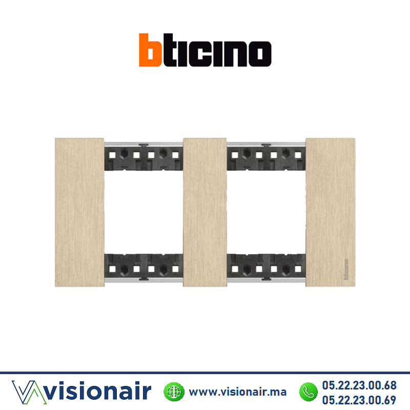 [BTKA4802M2ZW] Plaque BTICINO Living Now 2x2 modules Or BTKA4802M2ZW