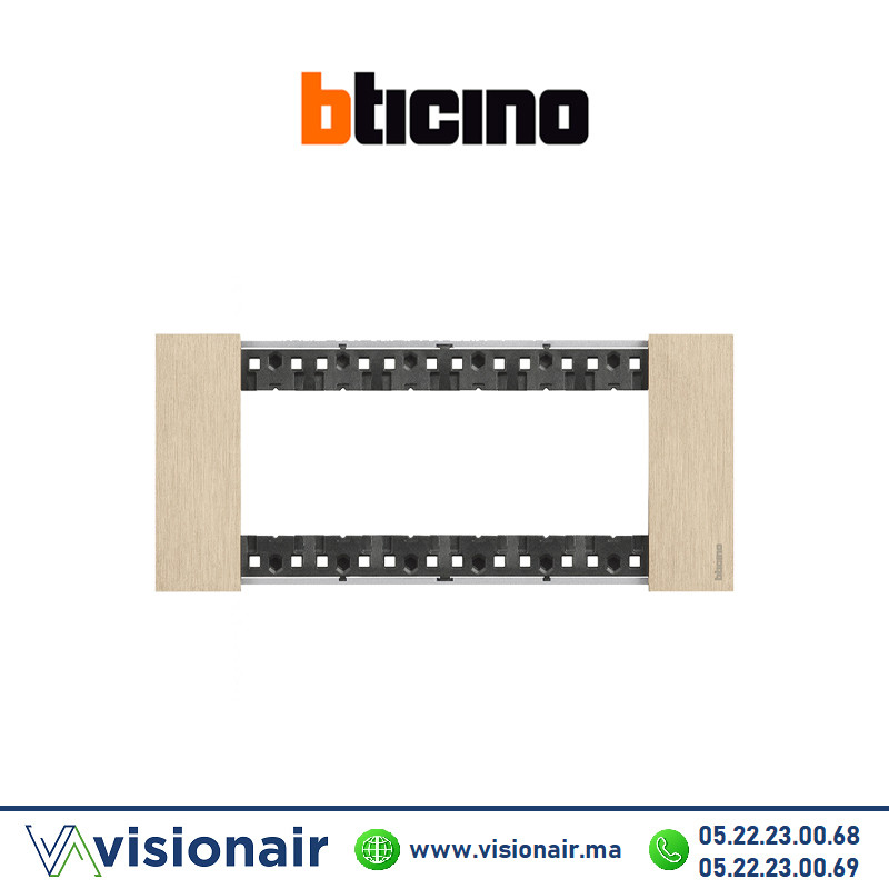 [BTKA4806ZW] Plaque BTICINO Living Now 6 modules Or BTKA4806ZW