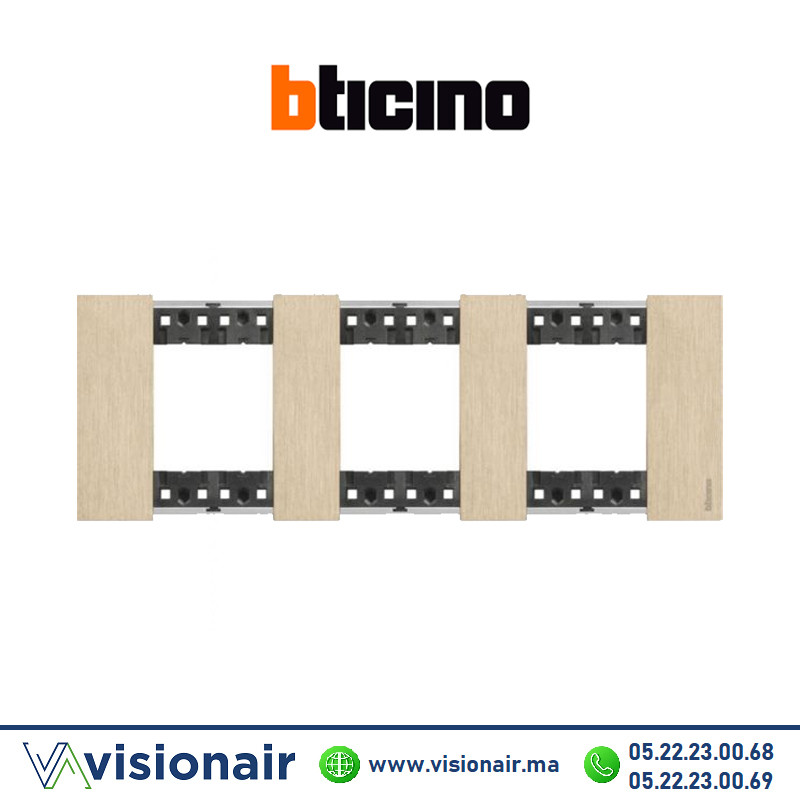 [BTKA4802M3ZW] Plaque BTICINO Living Now 3x2 modules Or BTKA4802M3ZW