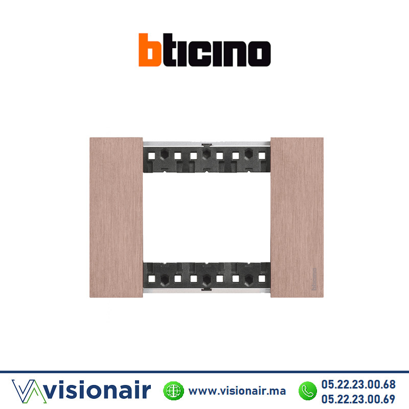 [BTKA4803ZM] Plaque BTICINO Living Now 3 modules Cuivre BTKA4803ZM