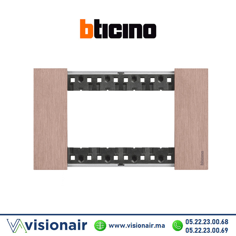 [BTKA4804ZM] Plaque BTICINO Living Now 4 modules Cuivre BTKA4804ZM