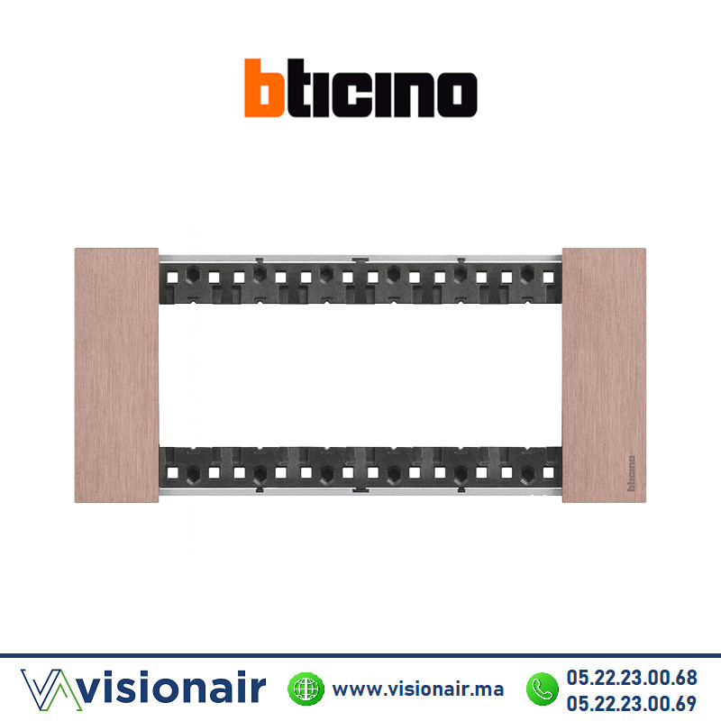 [BTKA4806ZM] Plaque BTICINO Living Now 6 modules Cuivre BTKA4806ZM