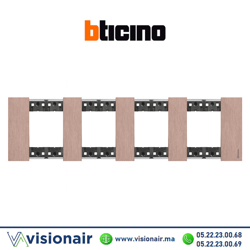 [BTKA4802M4ZM] Plaque BTICINO Living Now 4X2 modules Cuivre BTKA4802M4ZM