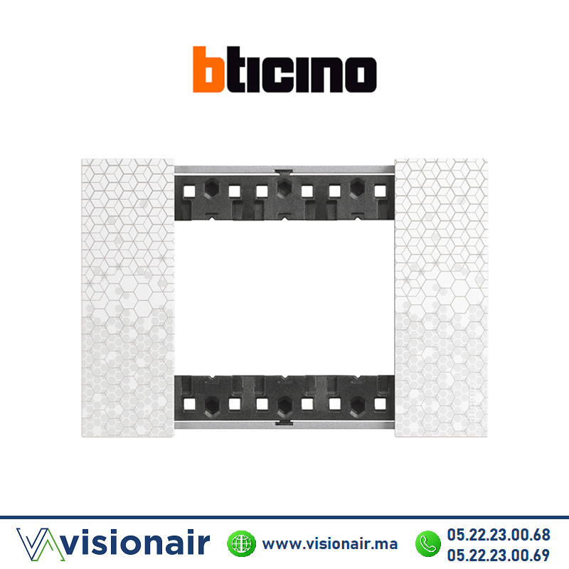 [BTKA4803MW] Plaque BTICINO Living Now 3 modules Pixel BTKA4803MW