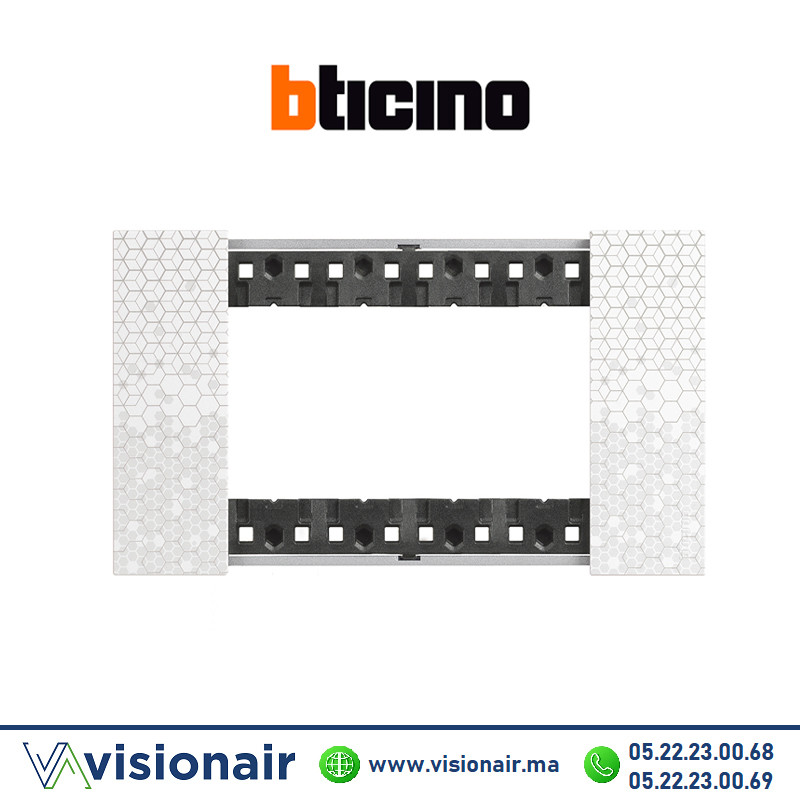 [BTKA4804MW] Plaque BTICINO Living Now 4 modules Pixel BTKA4804MW