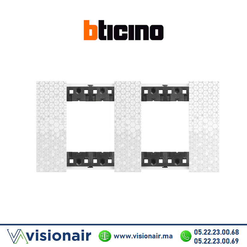 [BTKA4802M2MW] Plaque BTICINO Living Now 2x2 modules Pixel BTKA4802M2MW